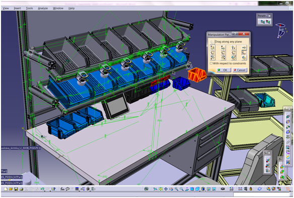 pracovisko CAD model