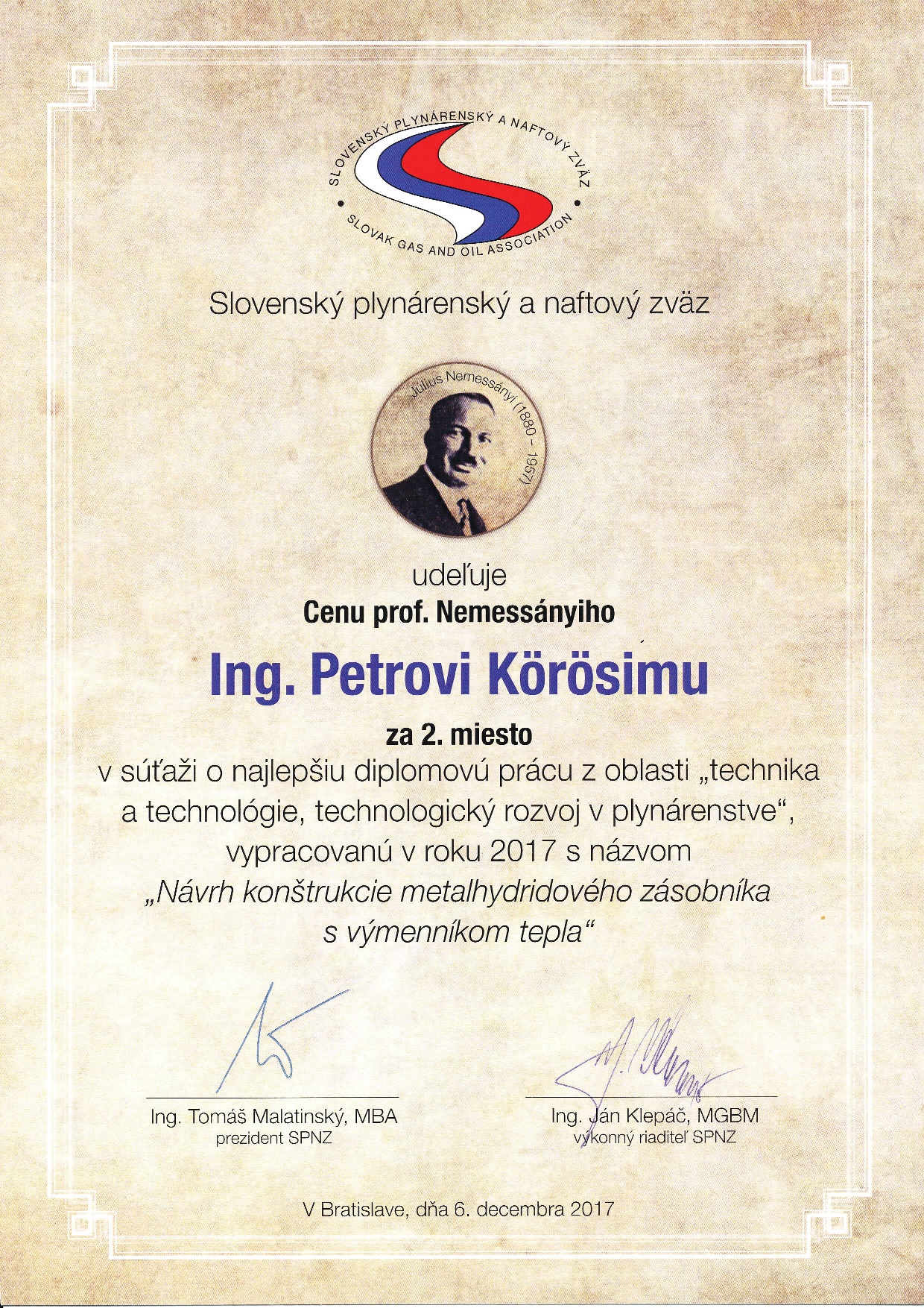 ocenenie Korosi