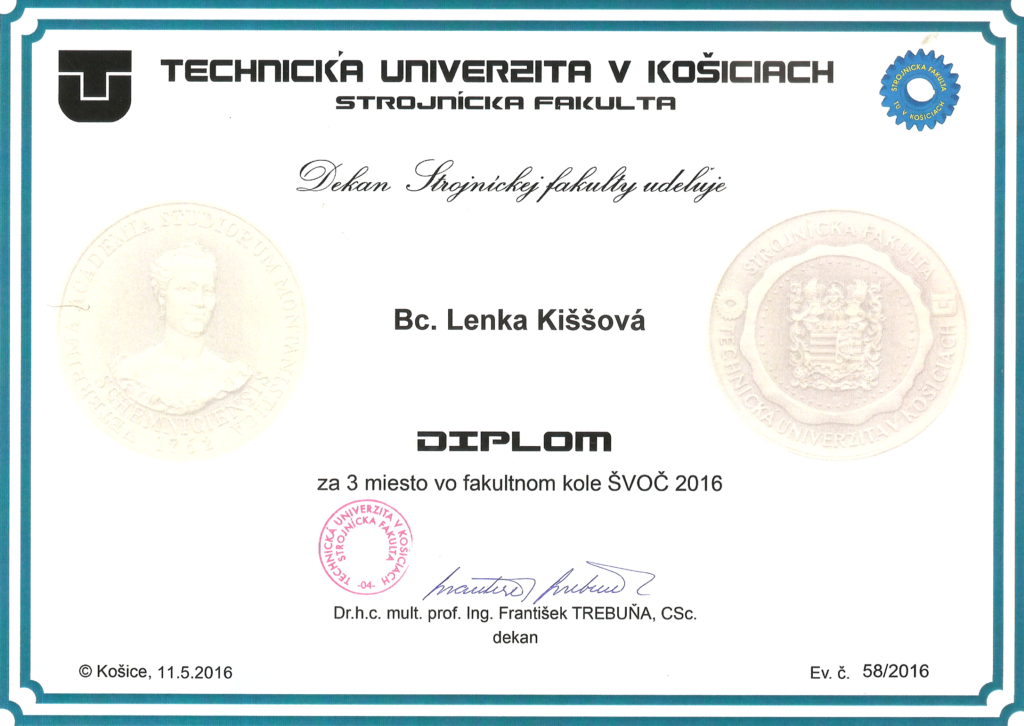 Lenka Kiššová 3 miesto